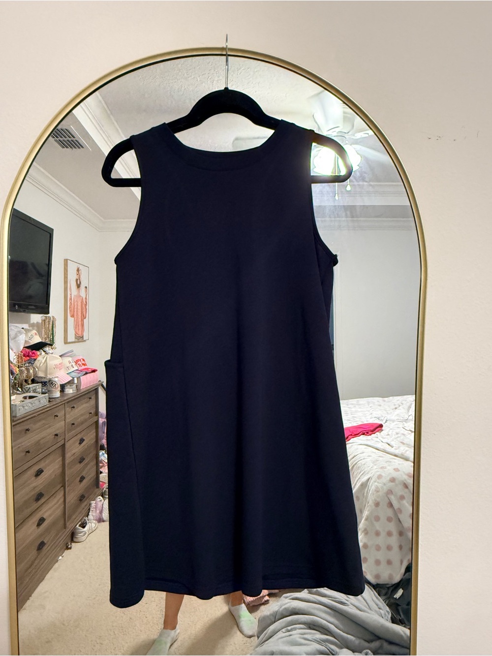 Sleeveless Navy Dress